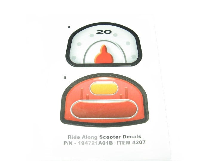 Outdoor Decal sheet Ride Along Scooter