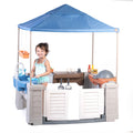 Outdoor Grill & Splash Play Center with Canopy