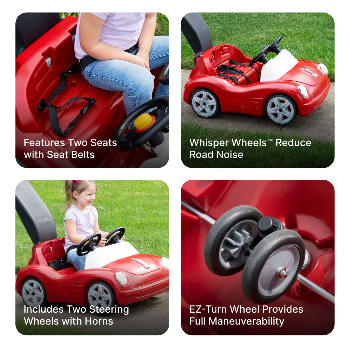Outdoor Side-By-Side Push Around Roadster