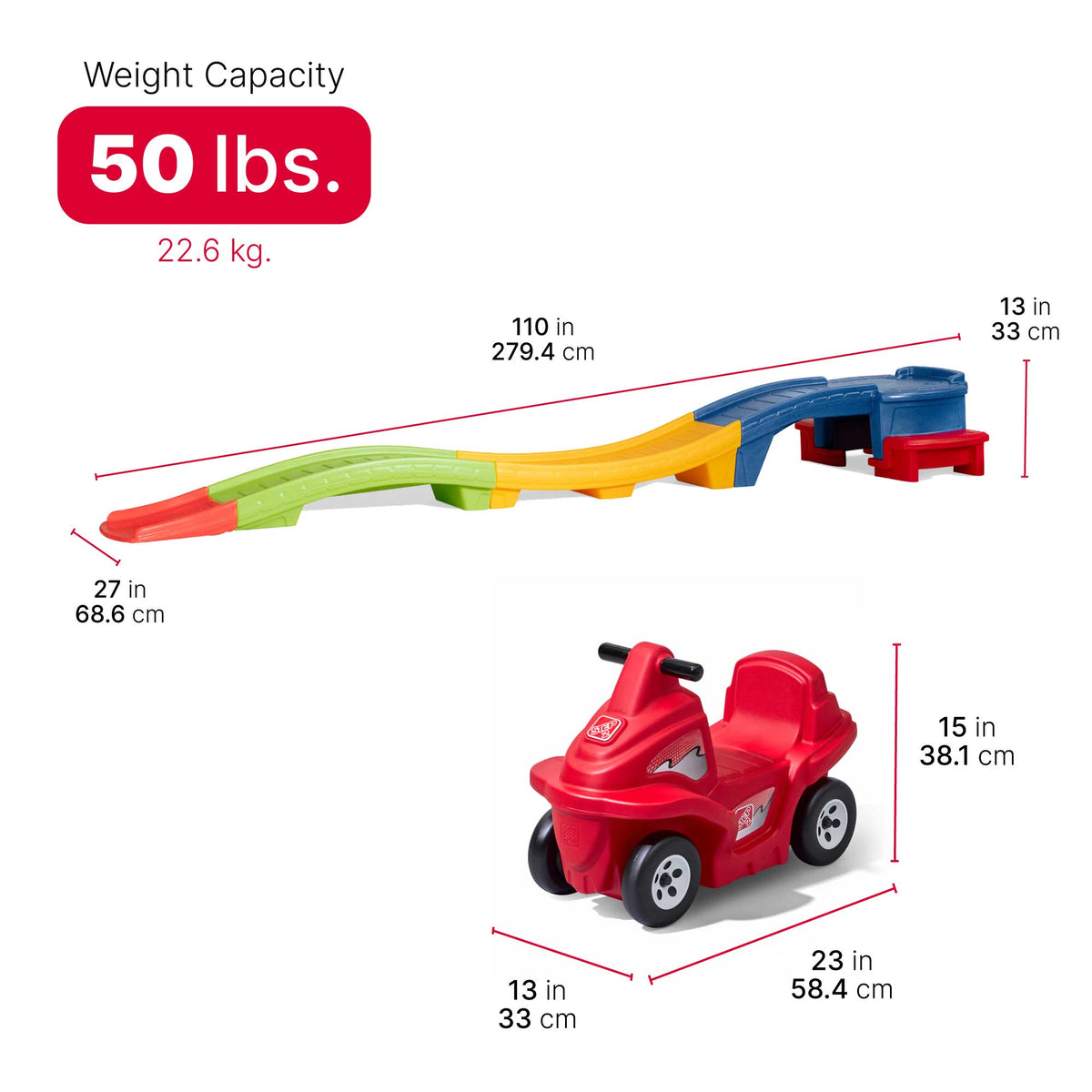Outdoor Up & Down Roller Coaster Rapid Ride & Hide Double the Fun Edition