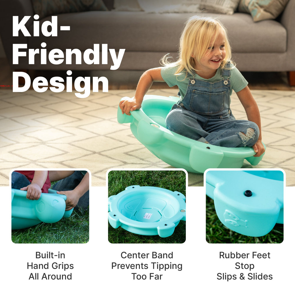 Outdoor Topsy Turtle Rocking Disk & Stepping Stone