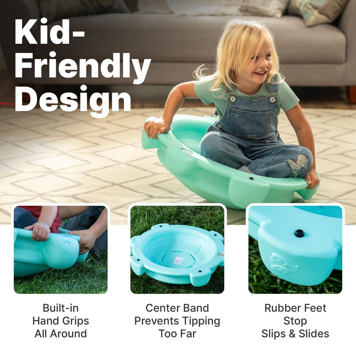 Outdoor Topsy Turtle Rocking Disk & Stepping Stone