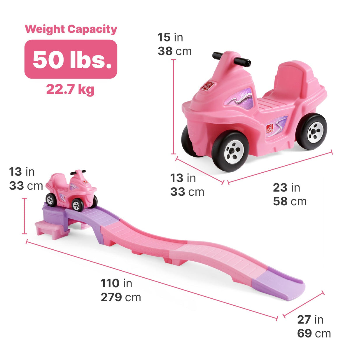 Outdoor Bubblegum Blast Up & Down Roller Coaster