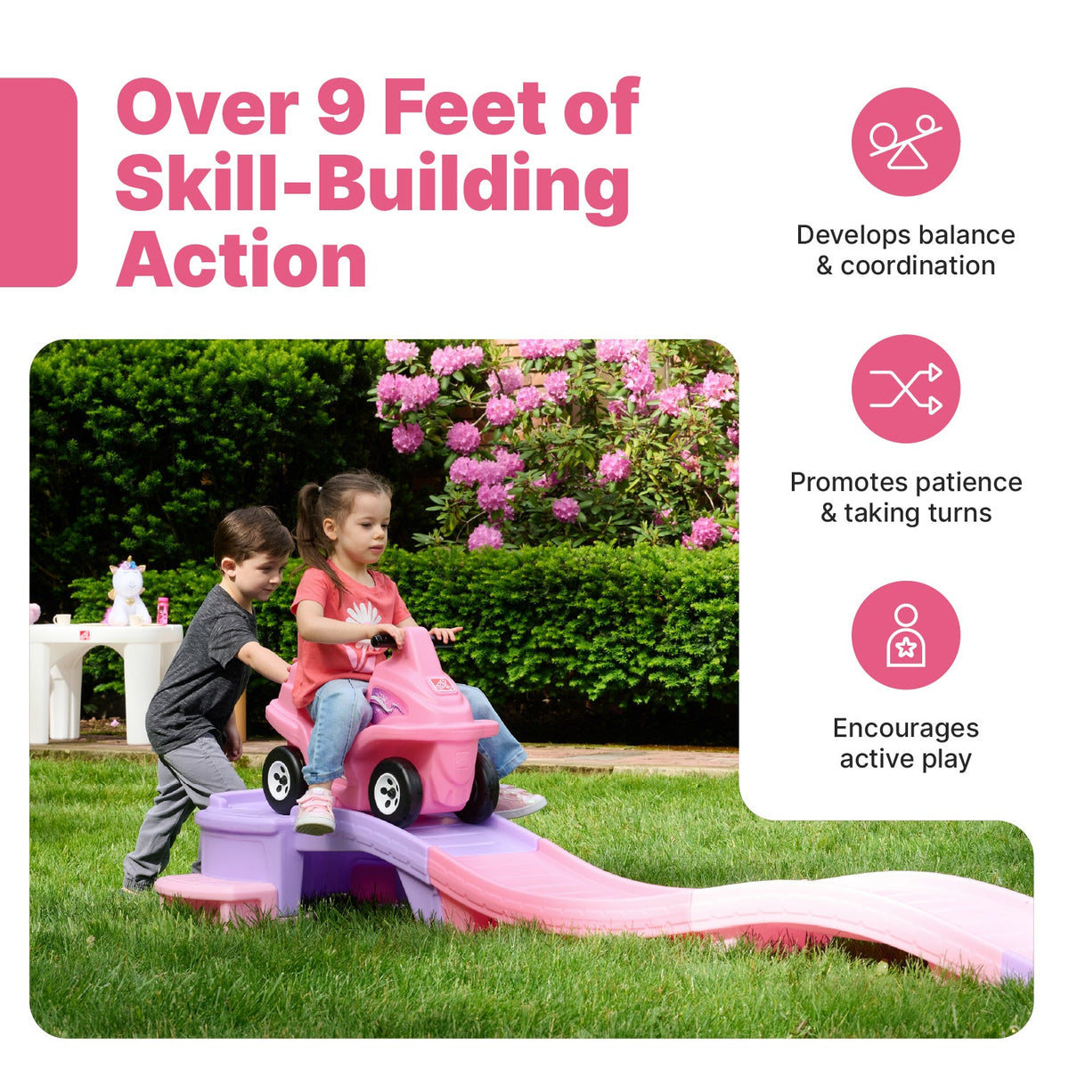 Outdoor Bubblegum Blast Up & Down Roller Coaster