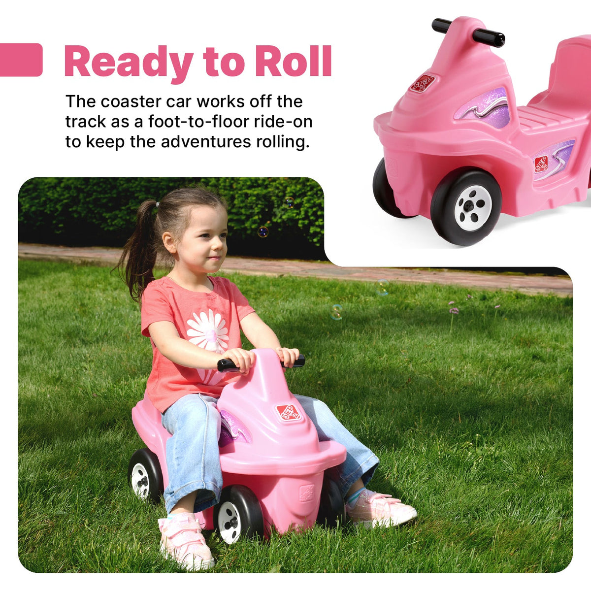 Outdoor Bubblegum Blast Up & Down Roller Coaster