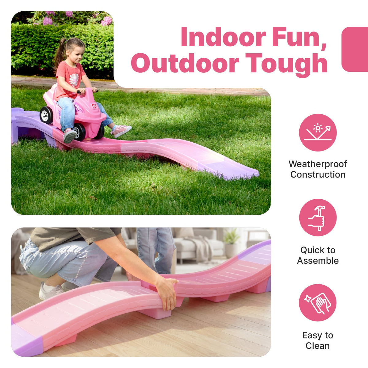 Outdoor Bubblegum Blast Up & Down Roller Coaster