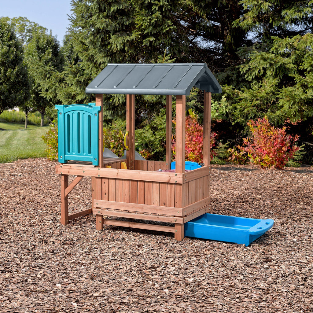 Outdoor Woodland Adventure Playhouse & Slide
