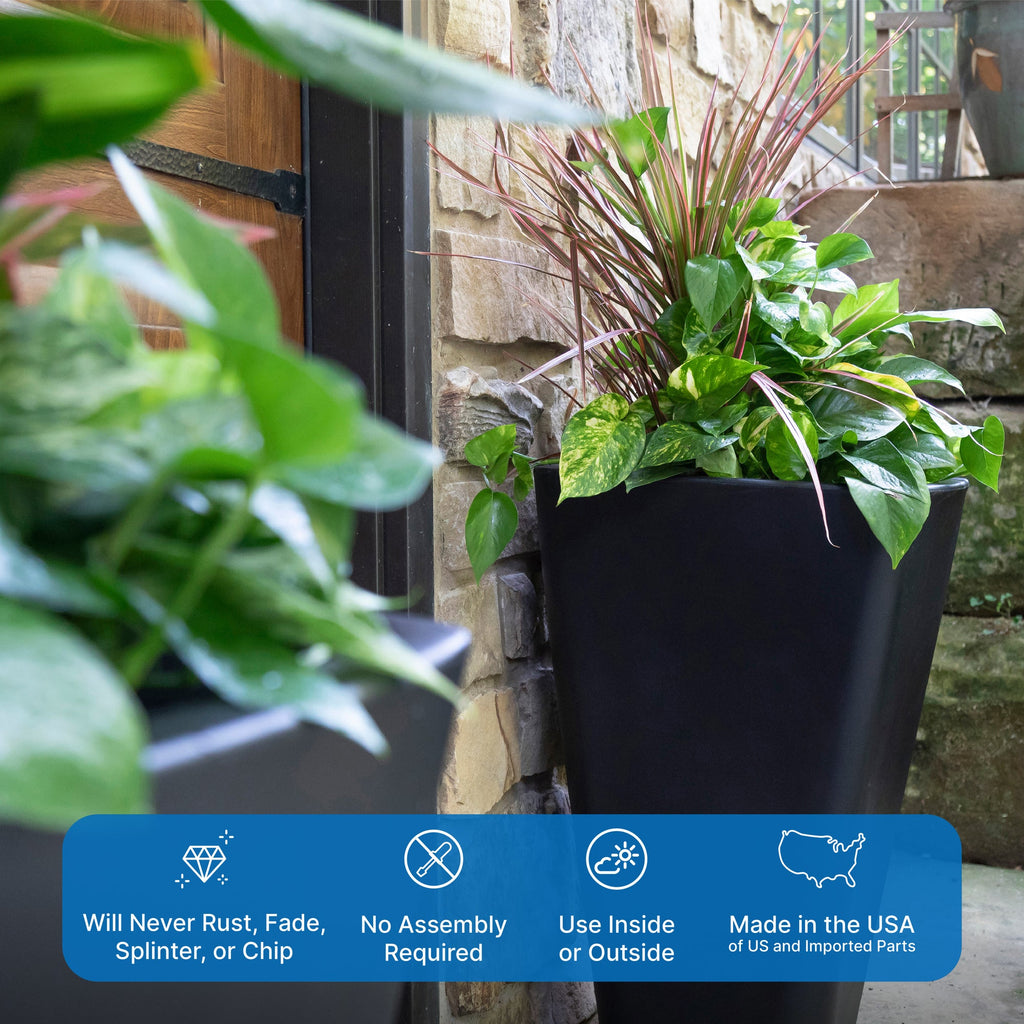 Outdoor Bridgeview Tall Planter 2 Pack