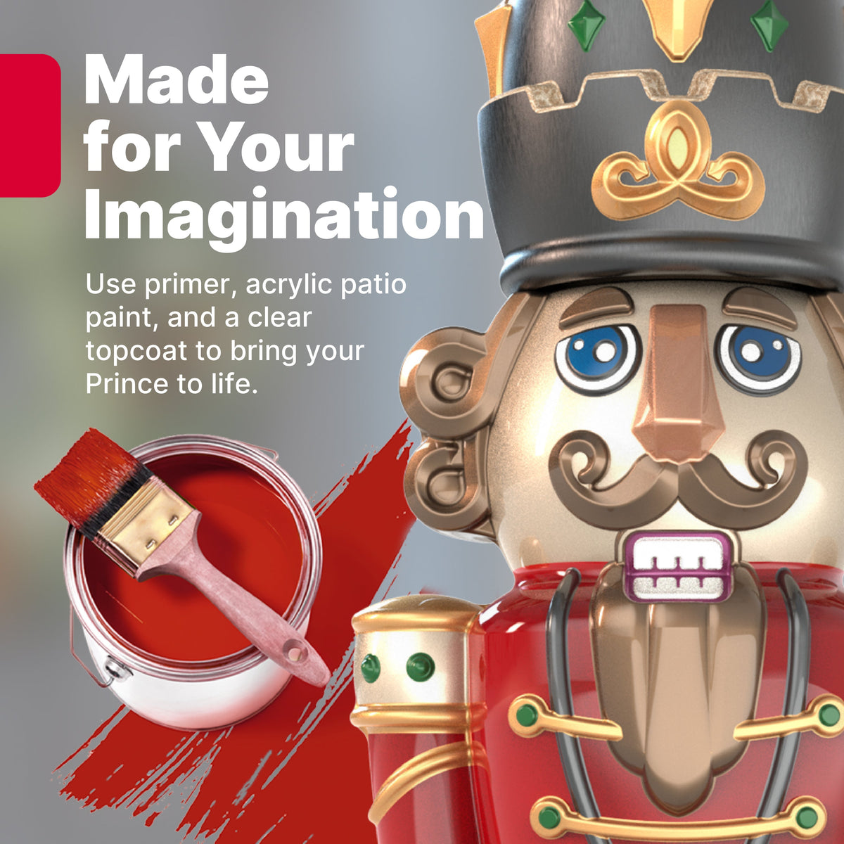 Outdoor Giant 6ft Paintable Nutcracker Prince