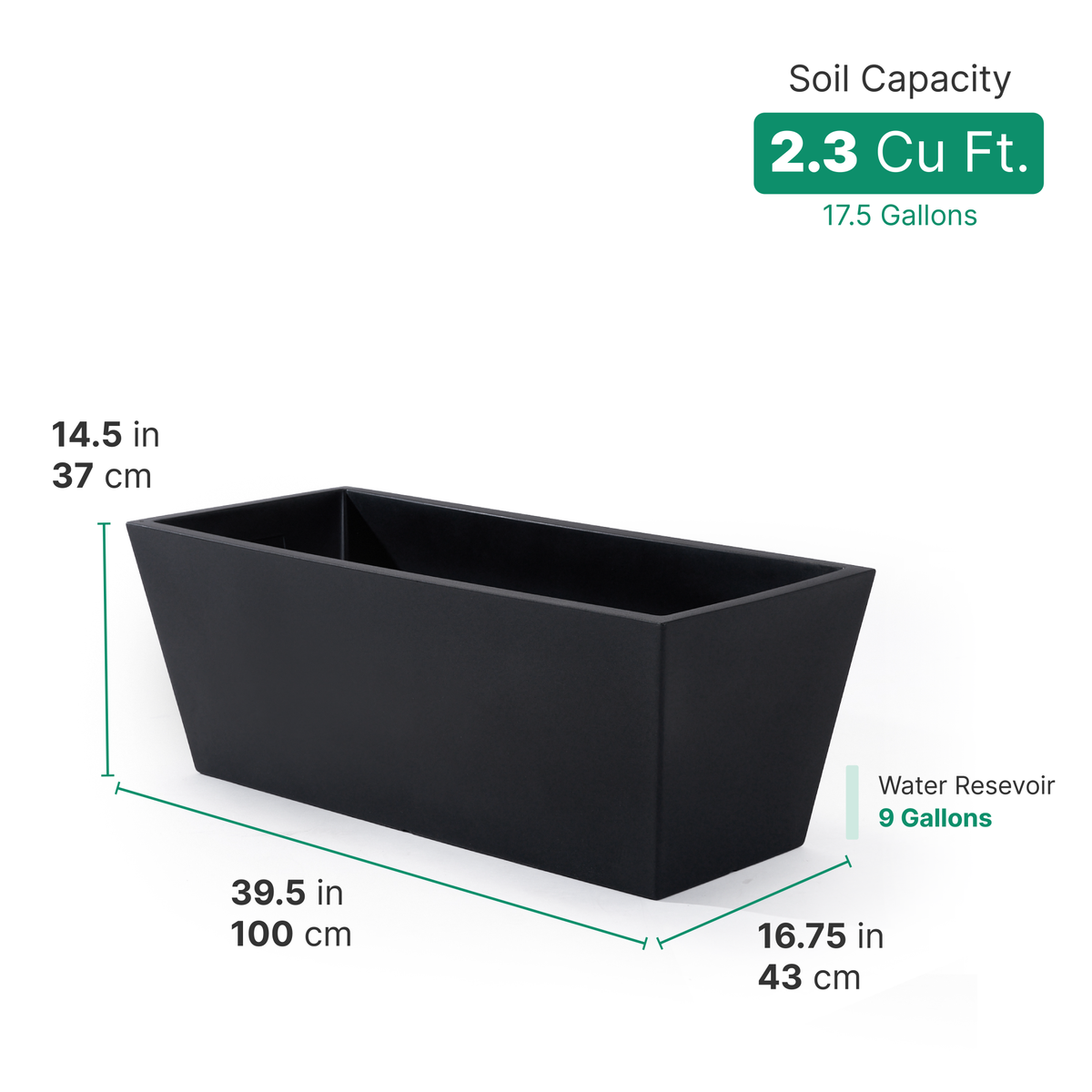 Outdoor Tremont Trough Planter 2 Pack
