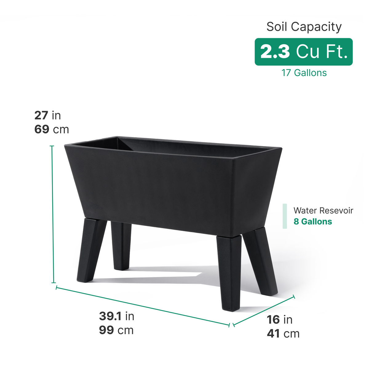 Outdoor Tremont Raised Planter