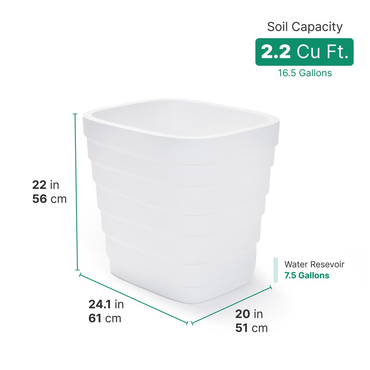 Outdoor Wave Planter 20X24 2 Pack