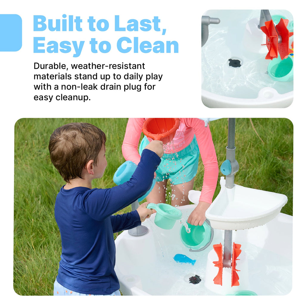Outdoor Sunshine Springs Splash Table with CoolBreeze Misting Canopy