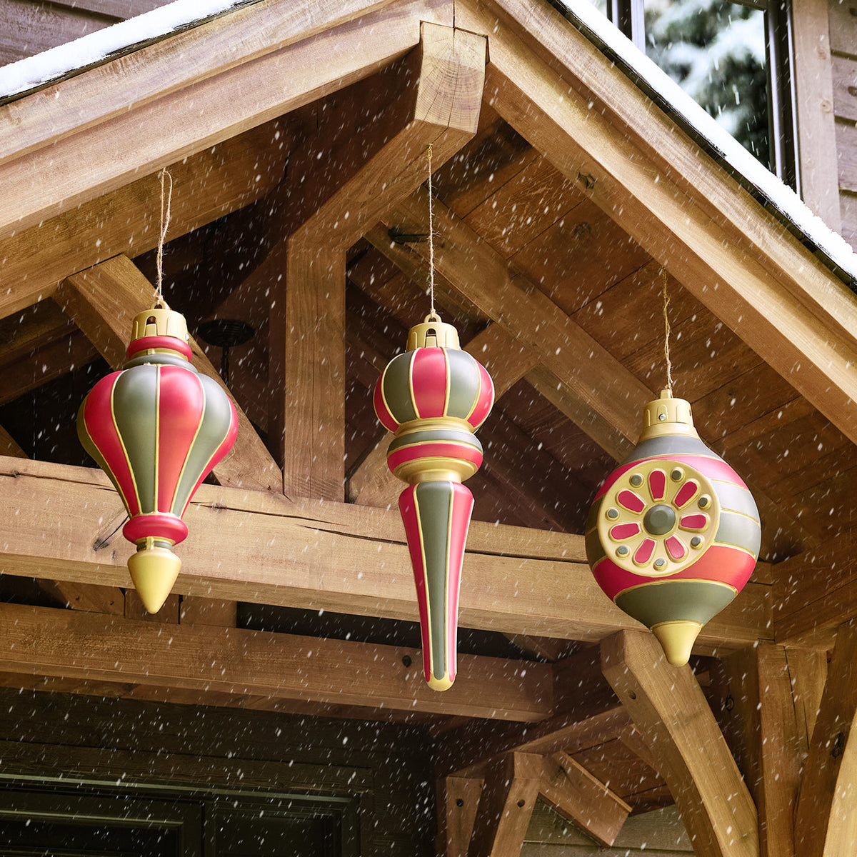Outdoor Paintable Large 3-Pack Outdoor Christmas Ornaments