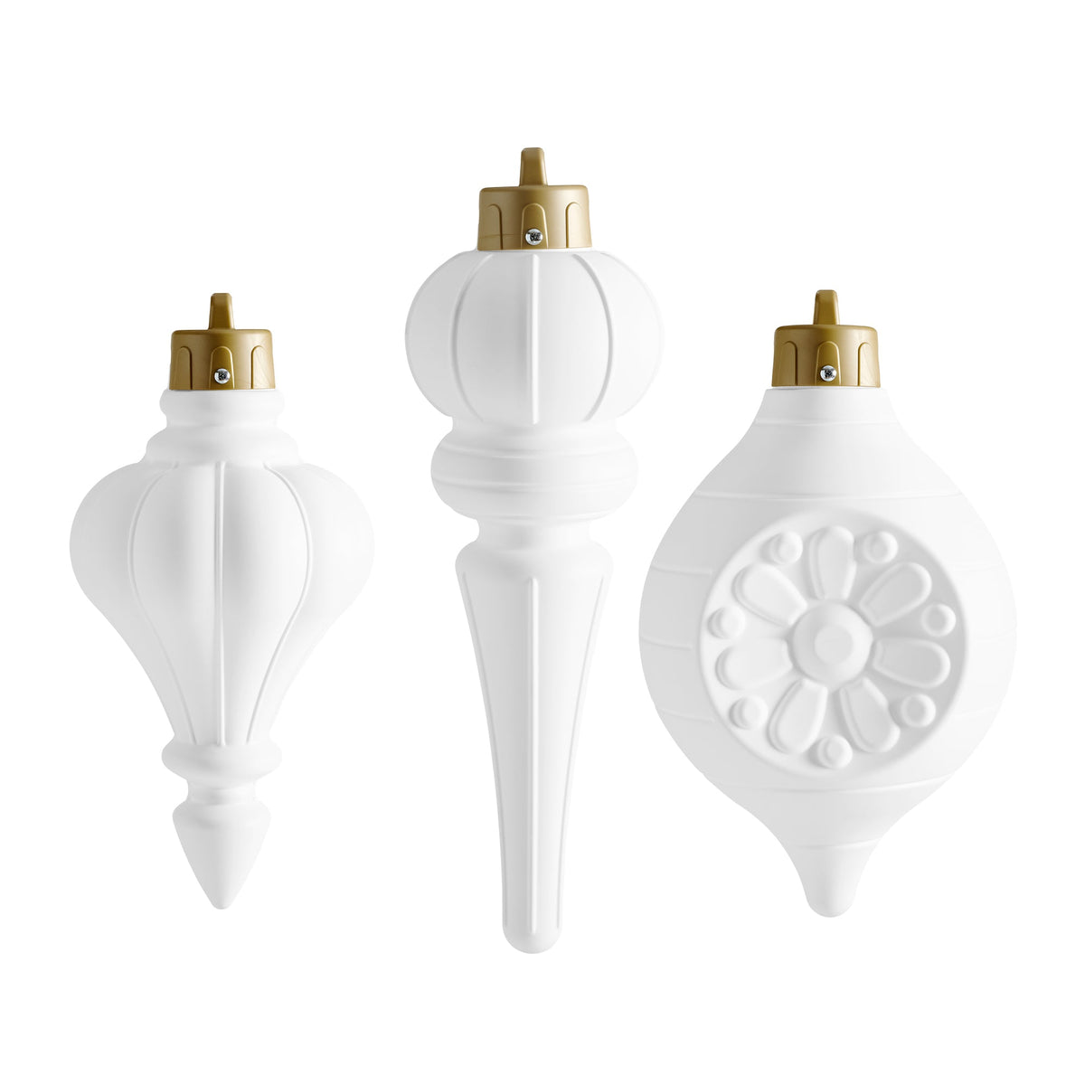 Outdoor Paintable Large 3-Pack Outdoor Christmas Ornaments