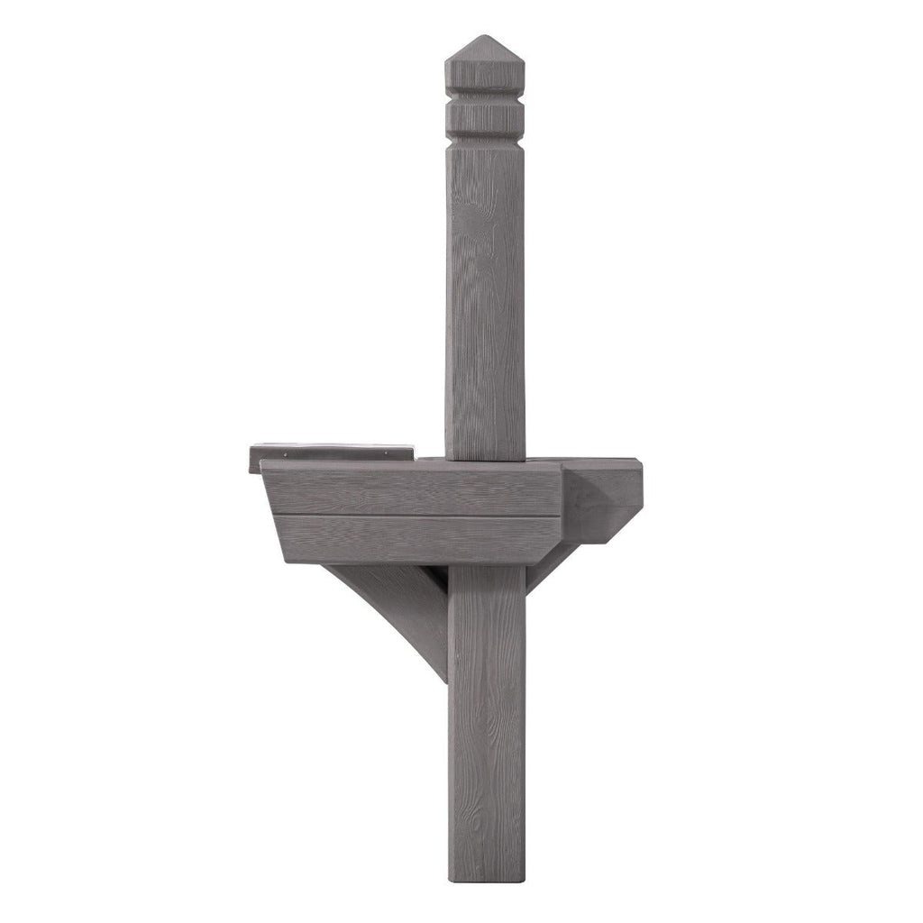 Outdoor Highland Mail Post Dark Cedar