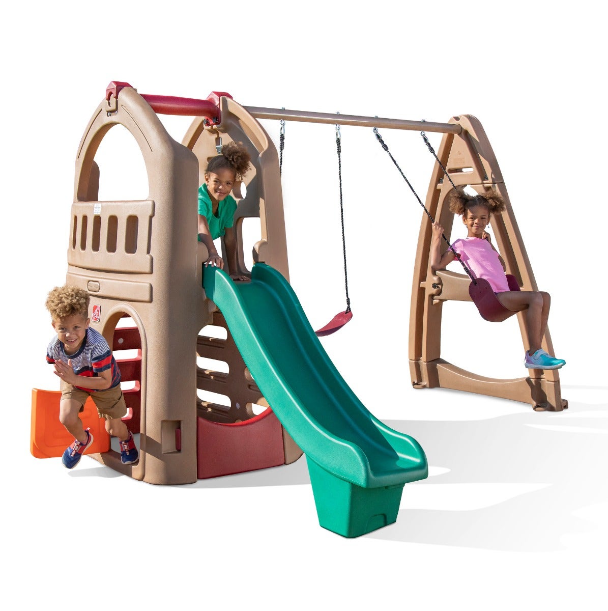 Outdoor Naturally Playful Playhouse Climber & Swing Extension