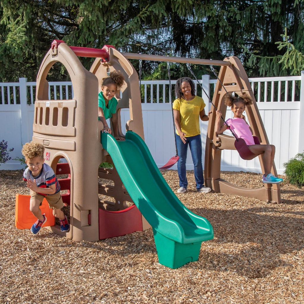 Outdoor Naturally Playful Playhouse Climber & Swing Extension