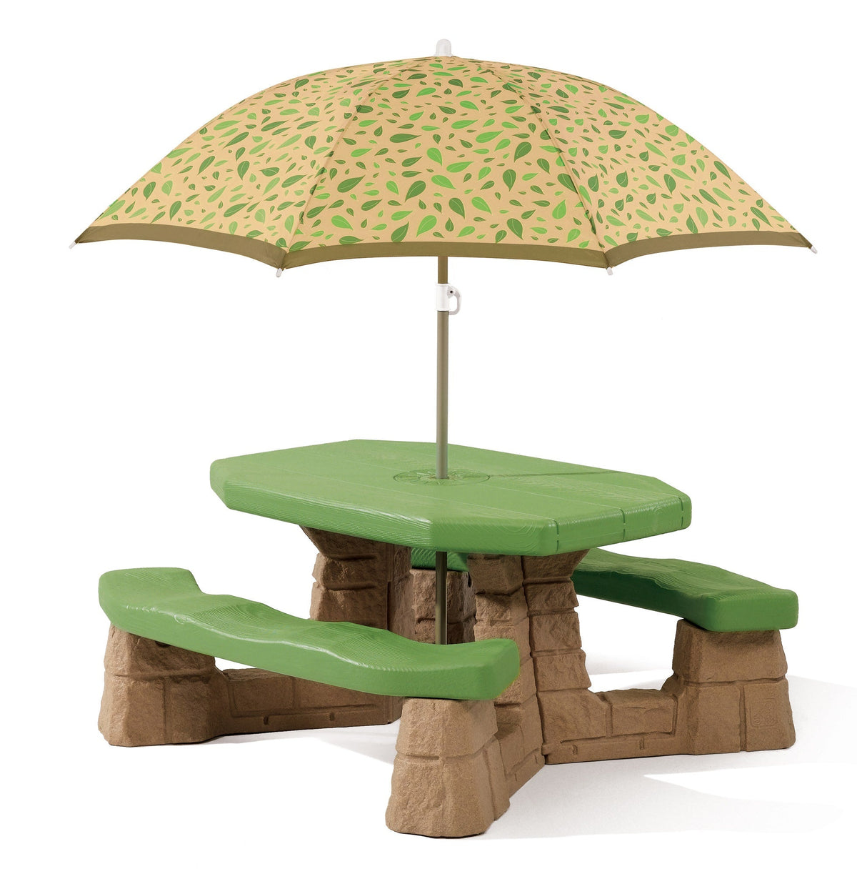 Outdoor Naturally Playful Picnic Table with Umbrella - Leaf Parts
