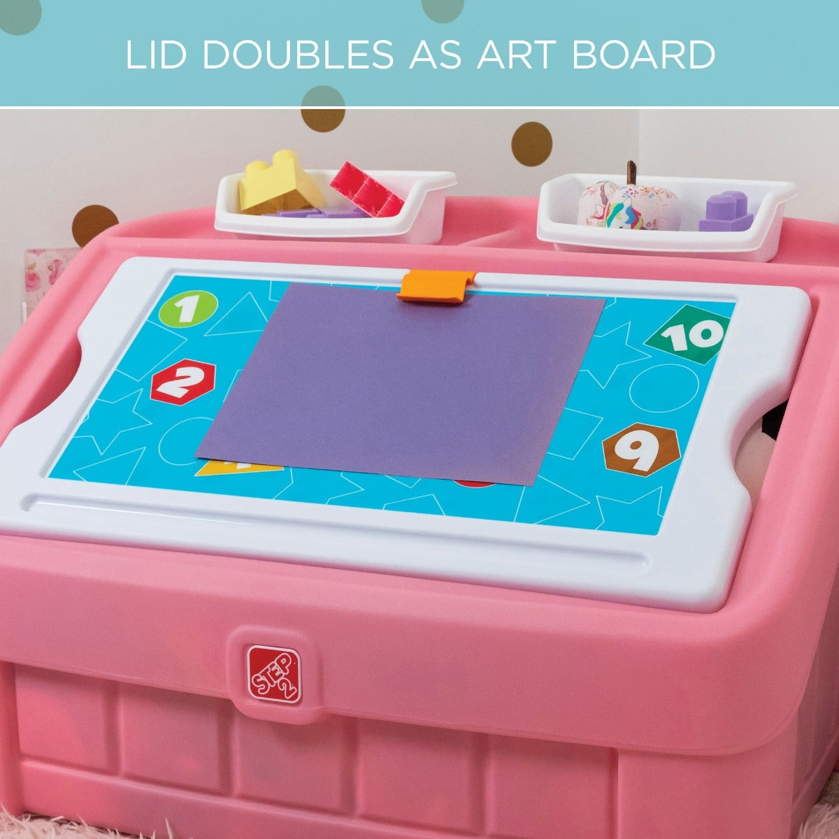 Outdoor 2-in-1 Toy Box & Art Lid