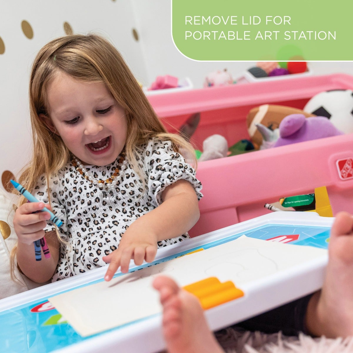 Outdoor 2-in-1 Toy Box & Art Lid