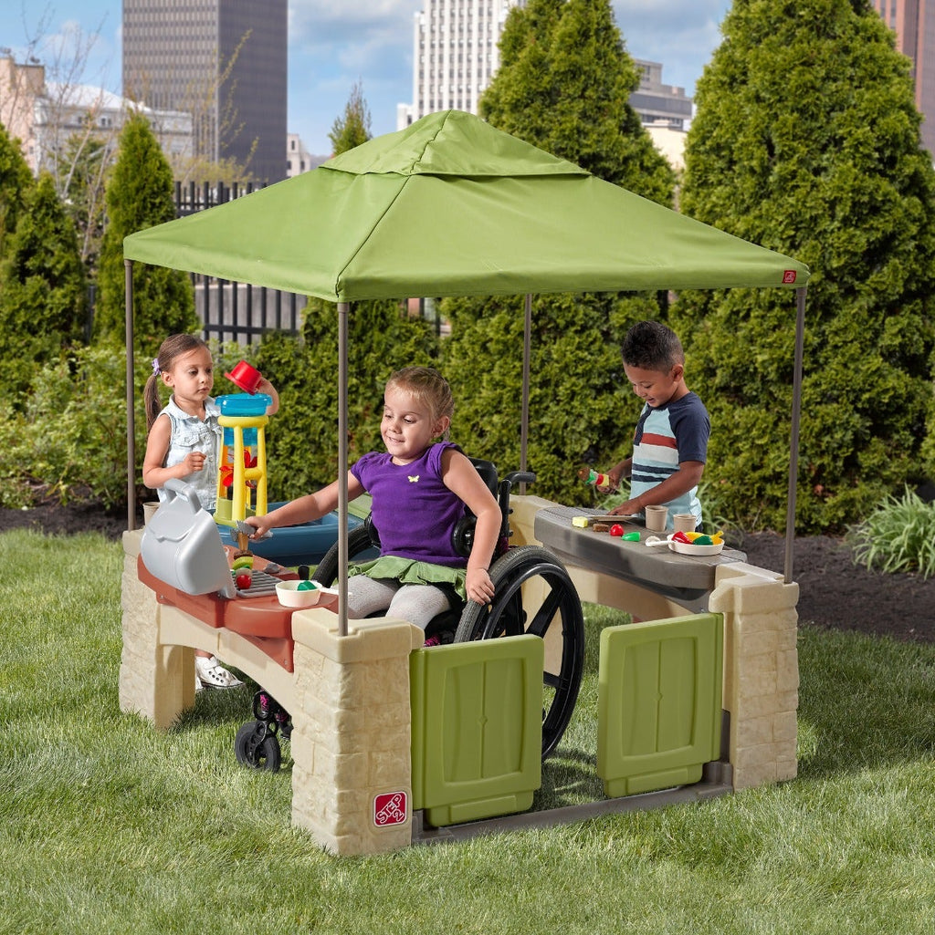 Outdoor All Around Playtime Patio with Canopy