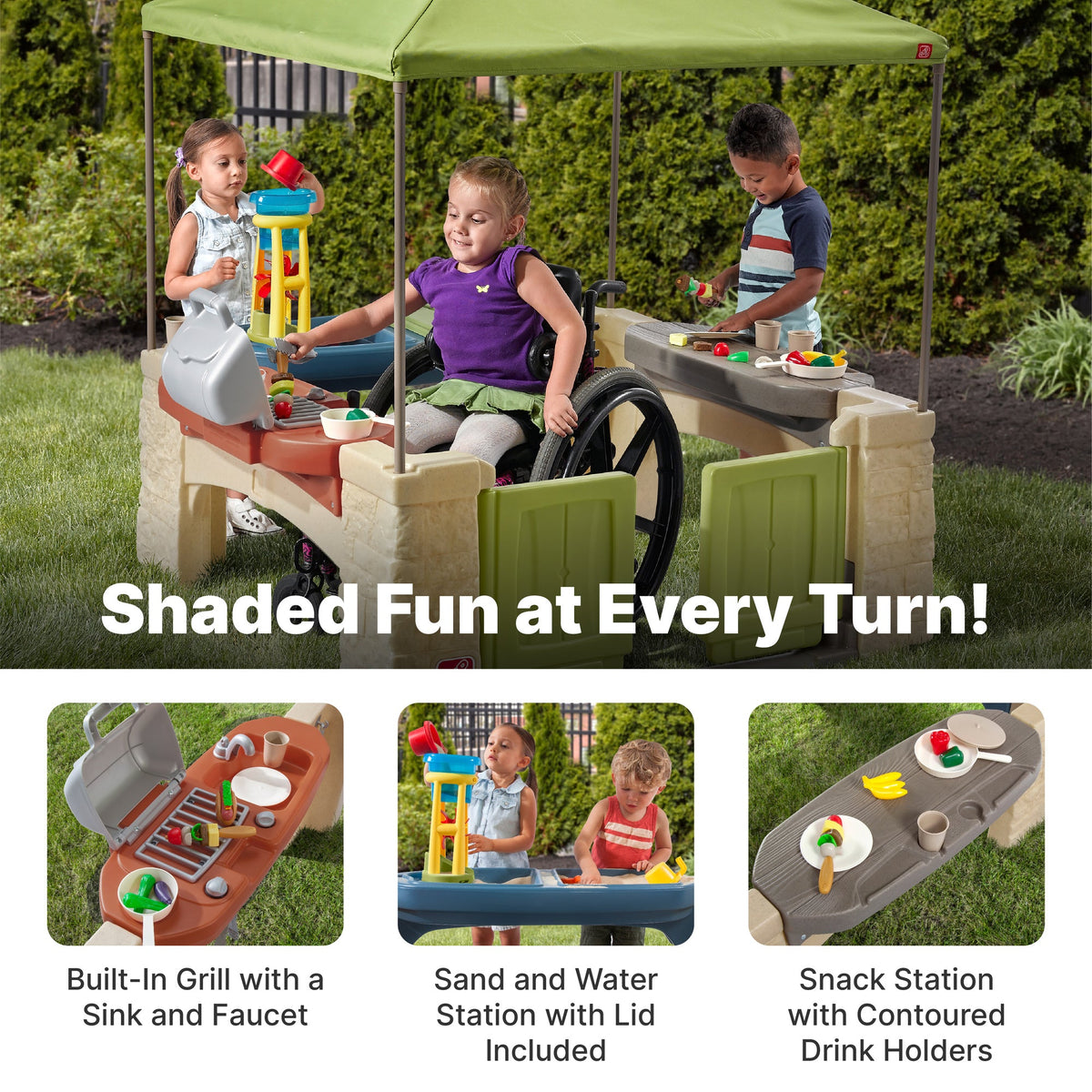 Outdoor All Around Playtime Patio with Canopy