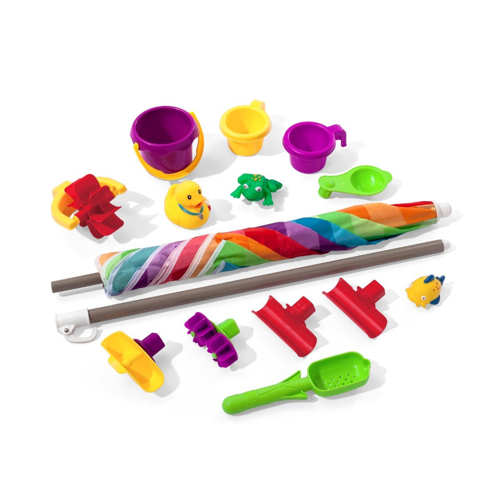 Outdoor Rain Showers Splash Pond Water Table with Umbrella