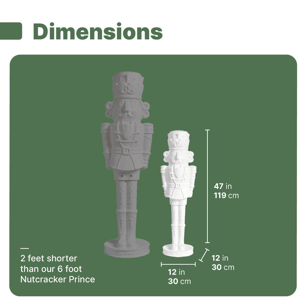 Outdoor 4ft Paintable Nutcracker Prince Jr